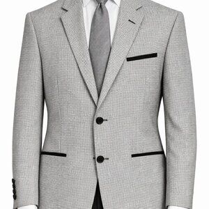 Size -2XL Falcone Men’s Blazer Size 48R Black White Houndstooth Sport Coat